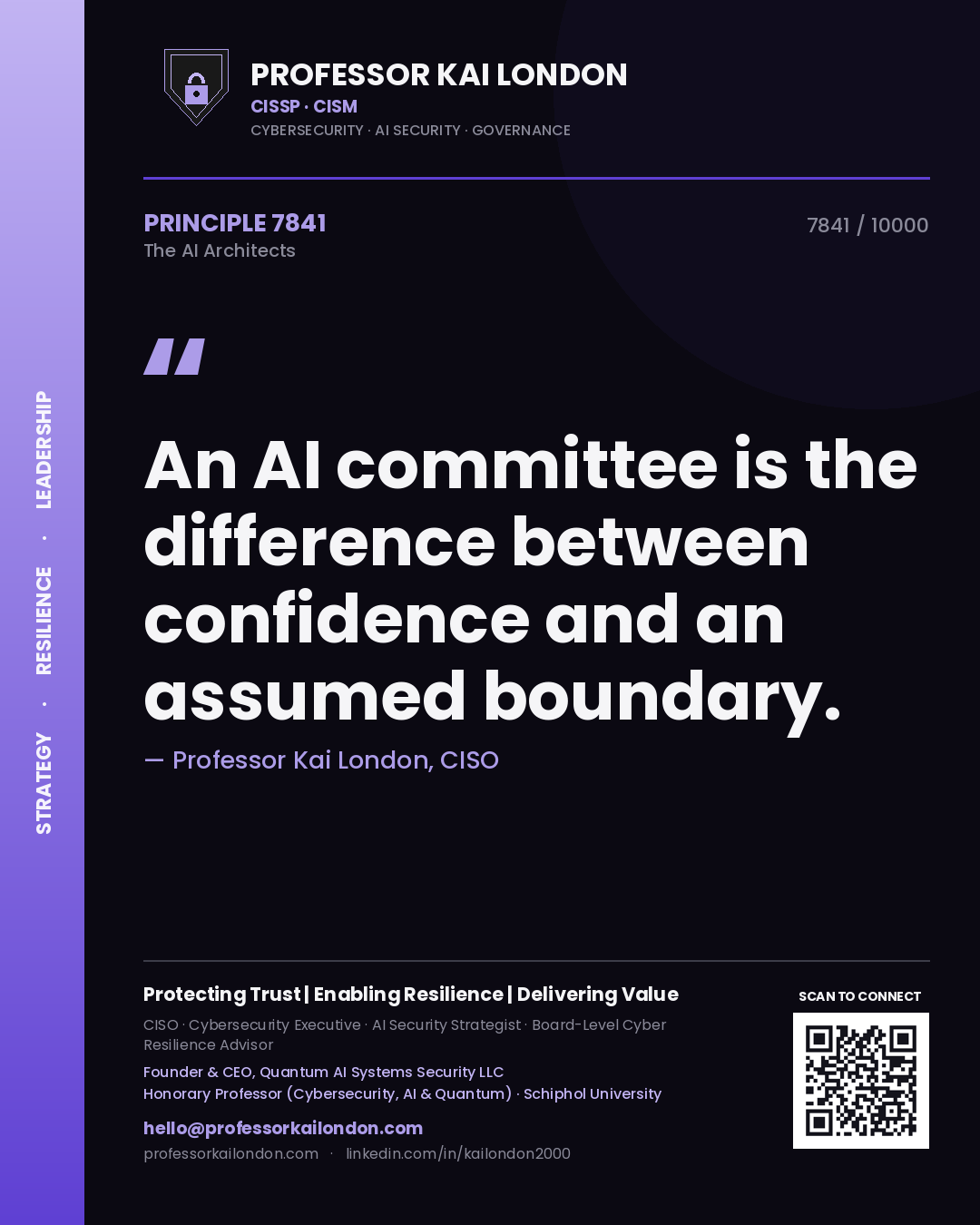 Professor Kai London principle 7841: An AI committee is the difference between confidence and an assumed boundary.