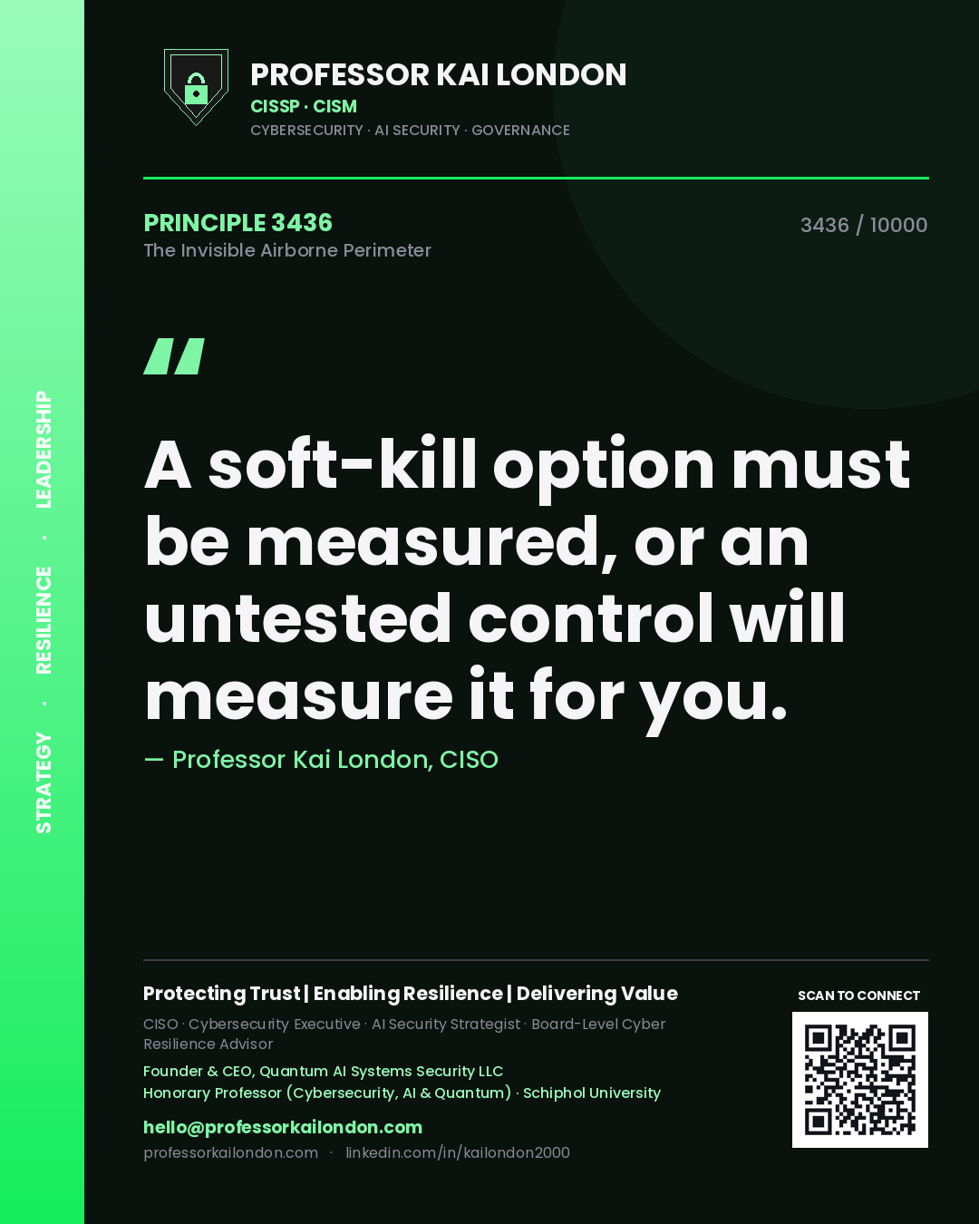 Professor Kai London principle 3436: A soft-kill option must be measured, or an untested control will measure it for you.