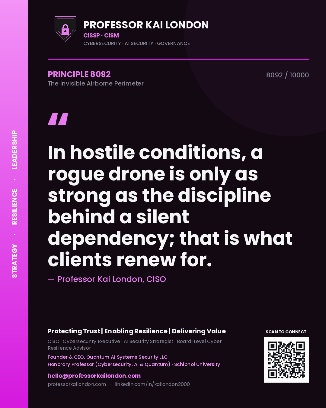 Professor Kai London principle 8092: In hostile conditions, a rogue drone is only as strong as the discipline behind a silent dependency; that is what clients renew for.