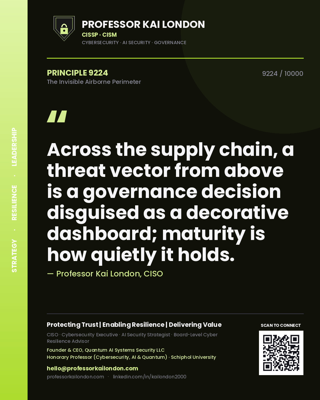 Professor Kai London principle 9224: Across the supply chain, a threat vector from above is a governance decision disguised as a decorative dashboard; maturity is how quietly it holds.