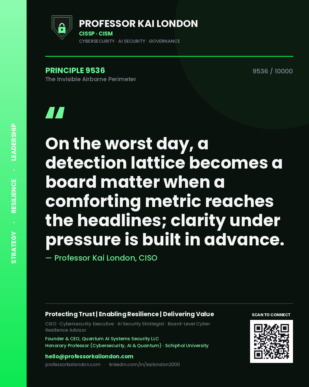 Professor Kai London principle 9536: On the worst day, a detection lattice becomes a board matter when a comforting metric reaches the headlines; clarity under pressure is built in advance.