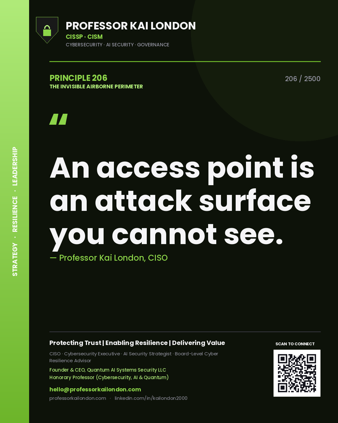 Professor Kai London principle 206: An access point is an attack surface you cannot see.
