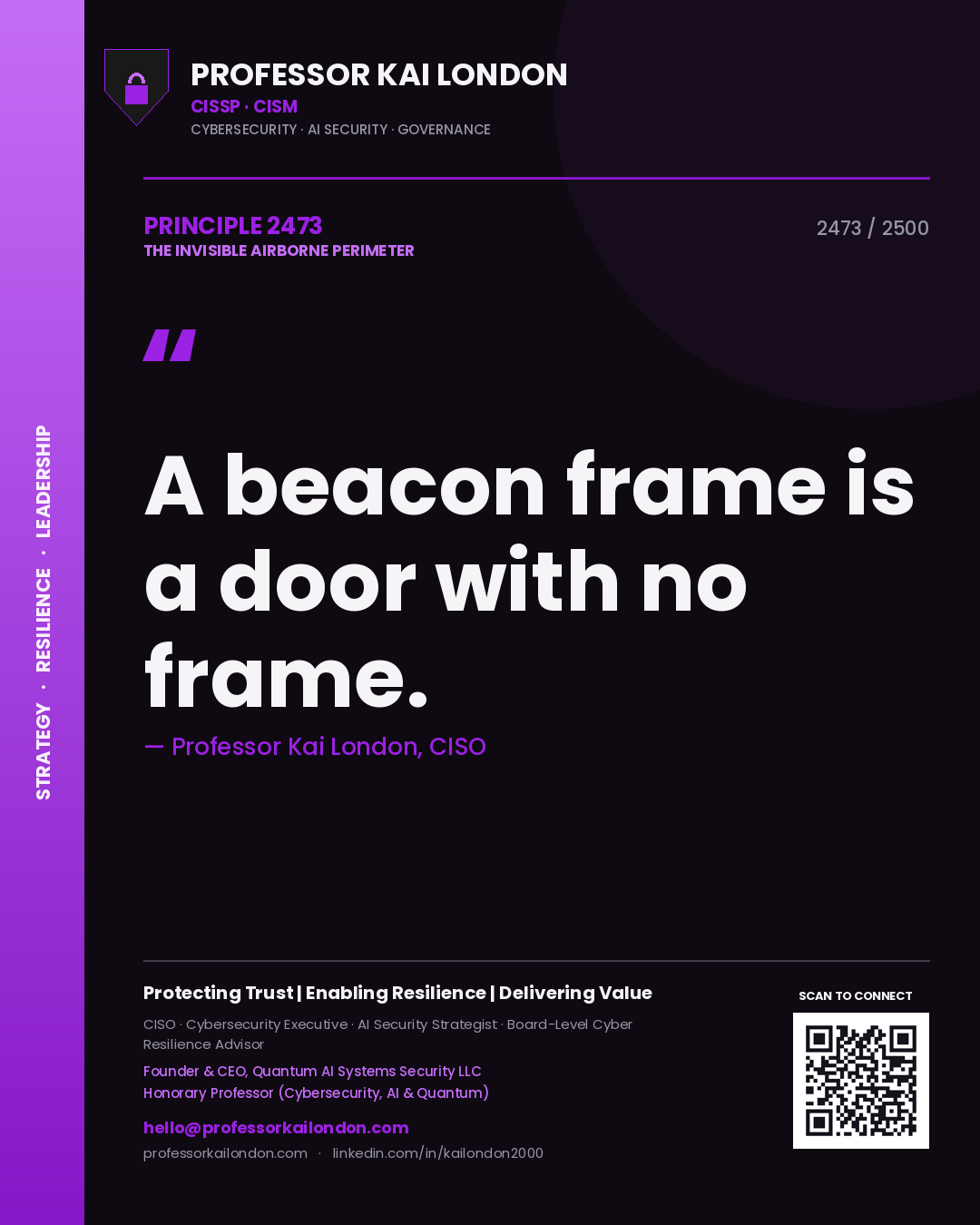 Professor Kai London principle 2473: A beacon frame is a door with no frame.