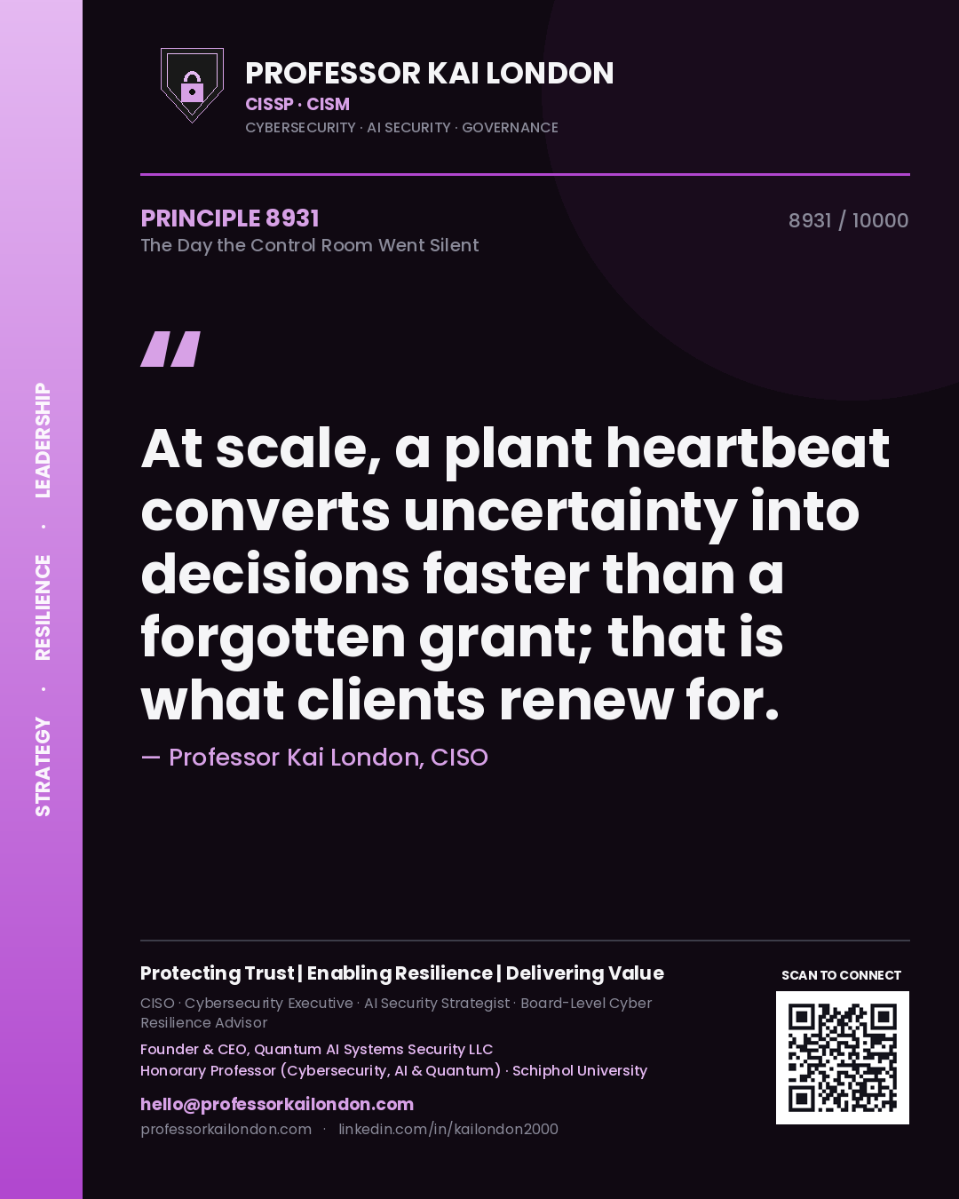 Professor Kai London principle 8931: At scale, a plant heartbeat converts uncertainty into decisions faster than a forgotten grant; that is what clients renew for.