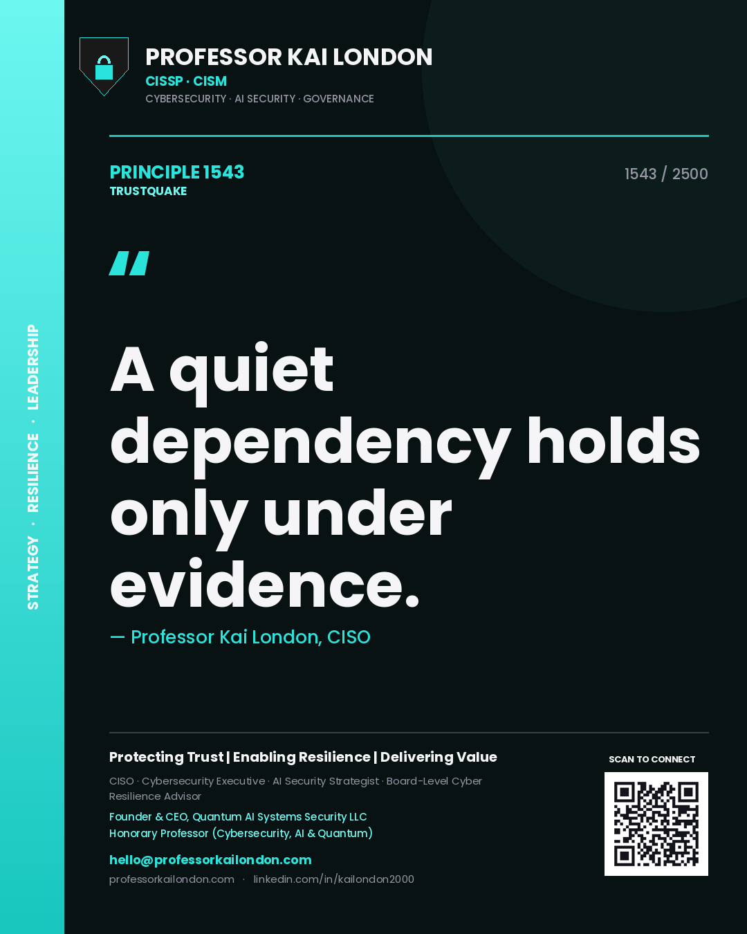 Professor Kai London principle 1543: A quiet dependency holds only under evidence.